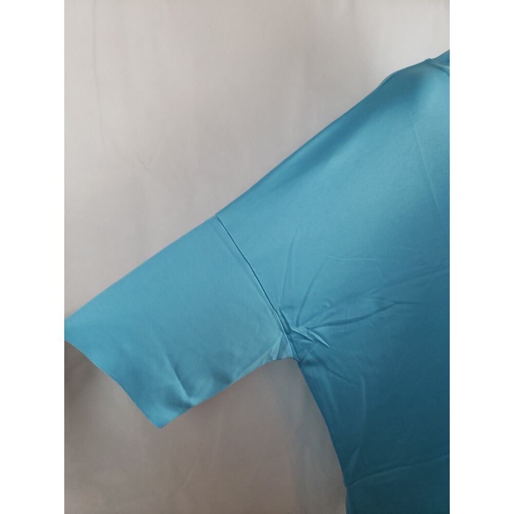 EUC Planet Jersey Short Sleeve Shirt light blue Lagenlook One Size 100% cotton - Picture 2 of 8